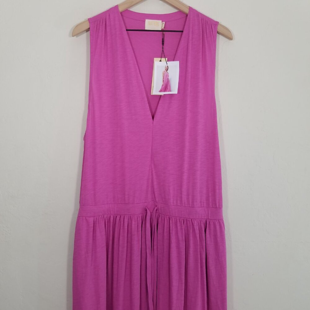 NWT Nation LTD Pima Cotton Rosebud Brianna Sleeveless Midi Dress V-Neck Size XXL - Picture 5 of 10